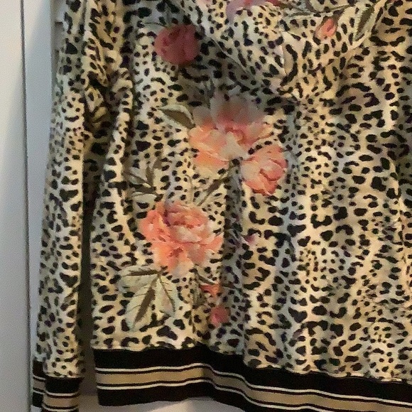 Johnny Was Floral Leopard Print Hoodie - Picture 4 of 10